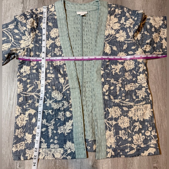 J.Jill Pure Jill Kantha Quilted Floral Open Front Jacket Size XS - Picture 8 of 8